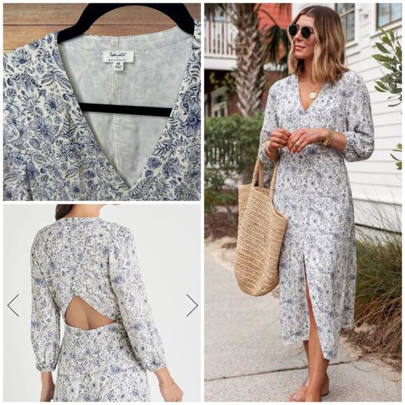 Splendid x Cella Jane Floral Printed Midi Dress - Picture 1 of 11